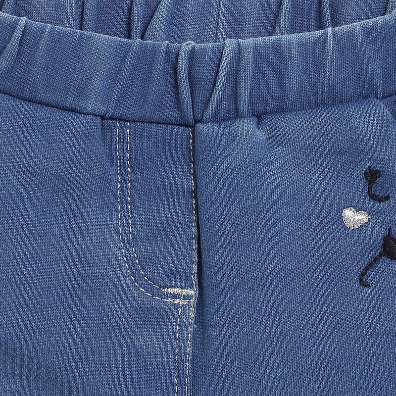 Girls Medium Blue Stretch Denim Long Trouser image number null
